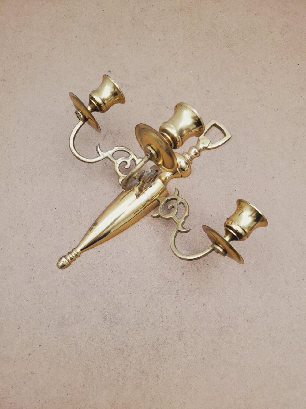 vintage Brass Wall Sconce Candle holder brass wall sconces candle sconces